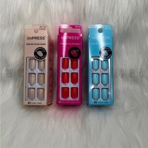 Kiss imPRESS No Glue Mani Press on Nails BNIB x 3